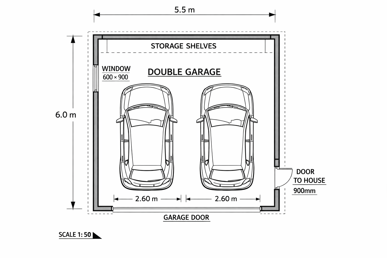 Double Garage Floor Plan