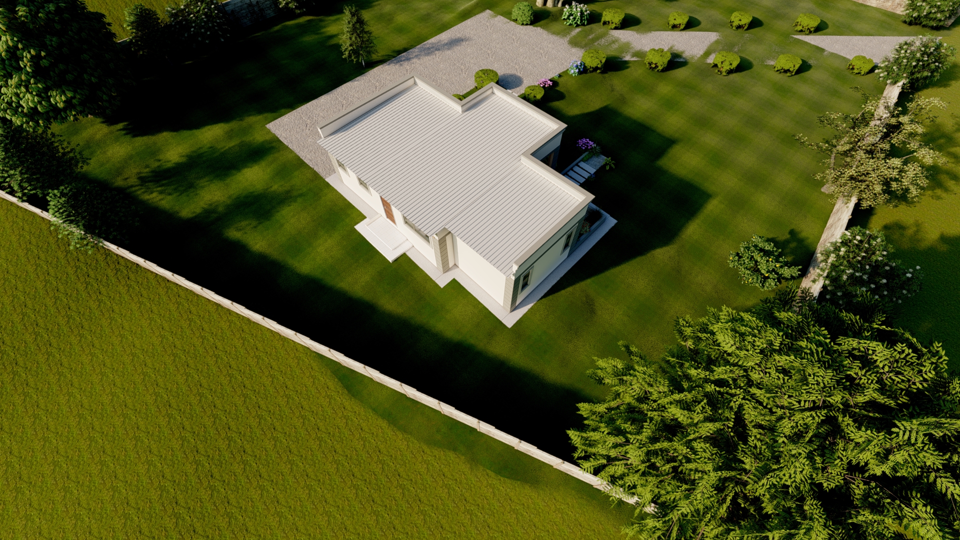 Simple gable roof house design