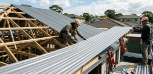 Metal roofing sheets installation