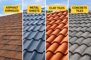 Different roofing materials comparison